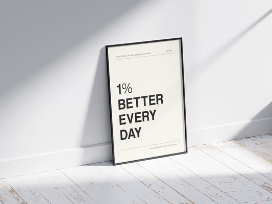 1% better every day- motivational poster